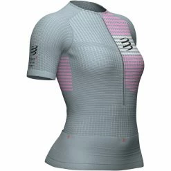 Compressport Triathlon Postural SS Halfzip Top Women grey