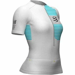 Compressport Triathlon Postural SS Halfzip Top Women white