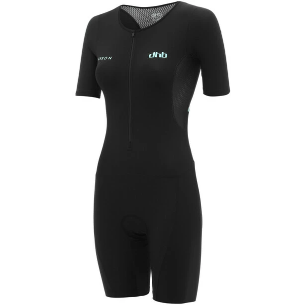 Dhb Aeron SS Tri Suit Women black/teal 2 Dhb Aeron SS Tri Suit Women black/teal - Image 2