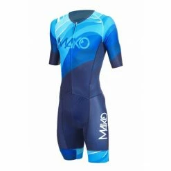 Mako Sandtiger Short-Sleeved Skinsuit Men blue