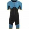 Zone3 Aeroforce SS Front Zip Trisuit Men black/teal/yellow