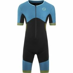 Zone3 Aeroforce SS Front Zip Trisuit Men black/teal/yellow