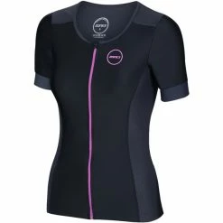 Zone3 Aquaflo Plus SS Top Women black/grey/neon pink