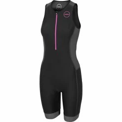 Zone3 Aquaflo Plus Trisuit Women black/grey/neon pink