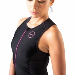 Zone3 Aquaflo Plus Trisuit Women black/grey/neon pink -Deals Neopren Suits Store zone3 aquaflo plus trisuit women black grey neon pink 3