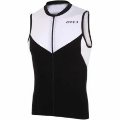 Zone3 Lava Long Distance Sleeveless Tri Top Men black/white/red