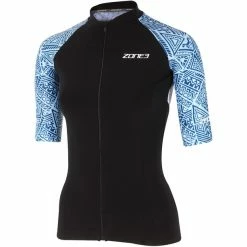 Zone3 Lava Long Distance SS Tri Top Women black/white/green