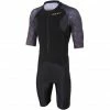 Zone3 Lava Short Sleeve Trisuit Men black/gold