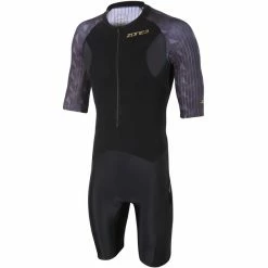 Zone3 Lava Short Sleeve Trisuit Men black/gold