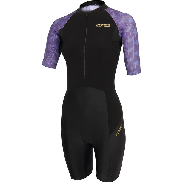 Zone3 Lava Short Sleeve Trisuit Women black/gold 1 Zone3 Lava Short Sleeve Trisuit Women black/gold