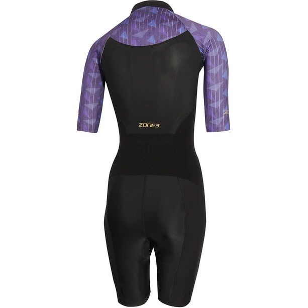Zone3 Lava Short Sleeve Trisuit Women black/gold 2 Zone3 Lava Short Sleeve Trisuit Women black/gold - Image 2