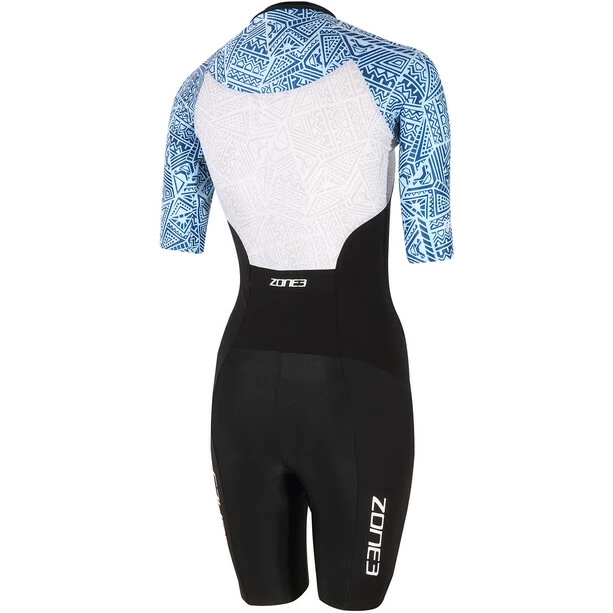 Zone3 Lava Short Sleeve Trisuit Women black/white/blue 2 Zone3 Lava Short Sleeve Trisuit Women black/white/blue - Image 2